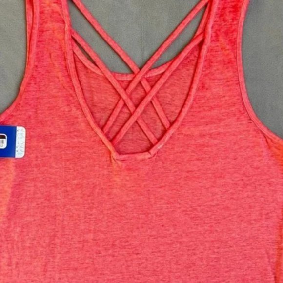 NBA Chicago Bulls Strappy Lattice Back Tank Top Red M - Picture 2 of 5